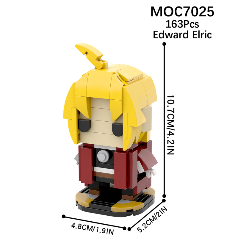 MOC7025 Creativity series Anime Fullmetal Alchemist Edward Elric Action Figure Model Building Blocks Bricks Kids Toys for Children Gift MOC Parts