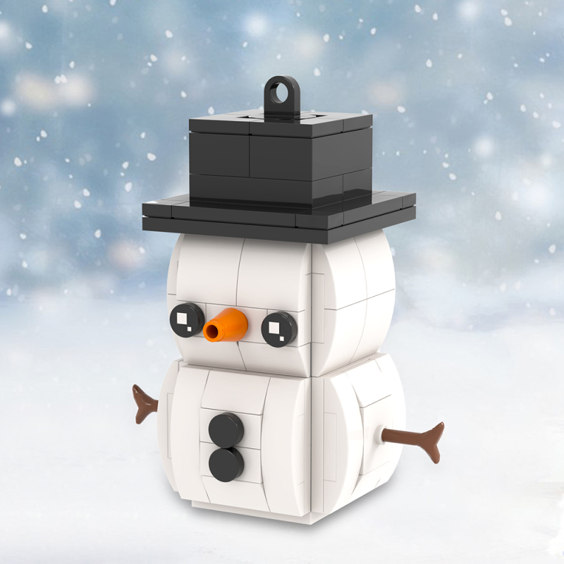 MOC1088 Christmas Series Snowman Pendant Decoration Building Blocks Bricks Kids Toys for Children Gift MOC Parts