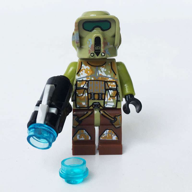 SW518 Star Wars Black Warrior Electroplated Imperial Stormtrooper 41st Elite Cavalry Bricks Kids Toy