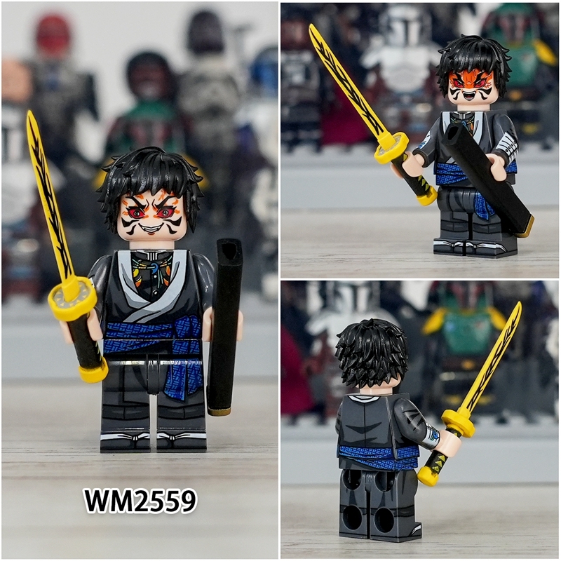 WM6163 Demon Slayer Anime Kaigaku Tamayo Gyokko Enmu Hantengu Nakime Kamado Tanjirou Kibutsuji Muzan Building Blocks Kids Toys