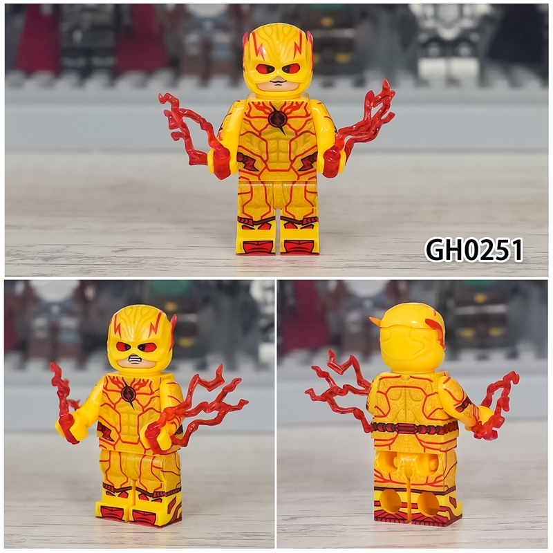 G0132 The Flash DC Movie Comic Version of Bat Reverse Flash Zoom Man Super Heroes Mini Action Building Block Figure Plastic Toy