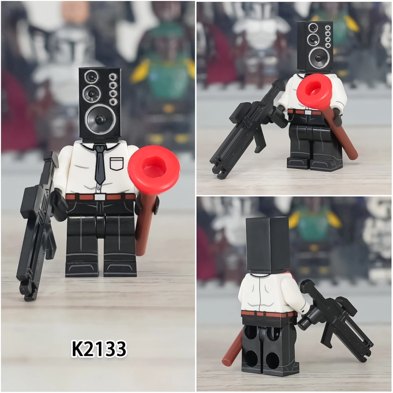 MOC for Lego Skibidi Toilet Titan Monitor Titan Audio Man Model
