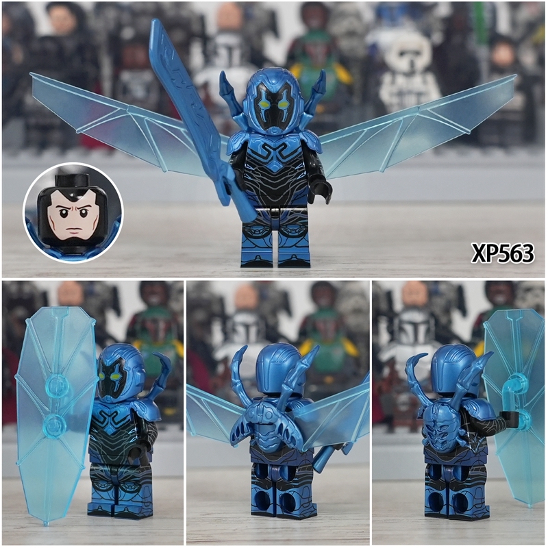 XP563 Super Heroes DC Action Figures Blue Beetle Compatible with MiniFigs Building Blocks Kids Toys Gift Koruit