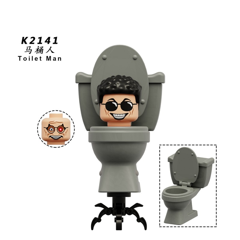 K2141-2143 Skibidi Toilet Anime Popular Game Series Titan Man Monitor Signal Person Mini Educational Building Blocks Kids Toys