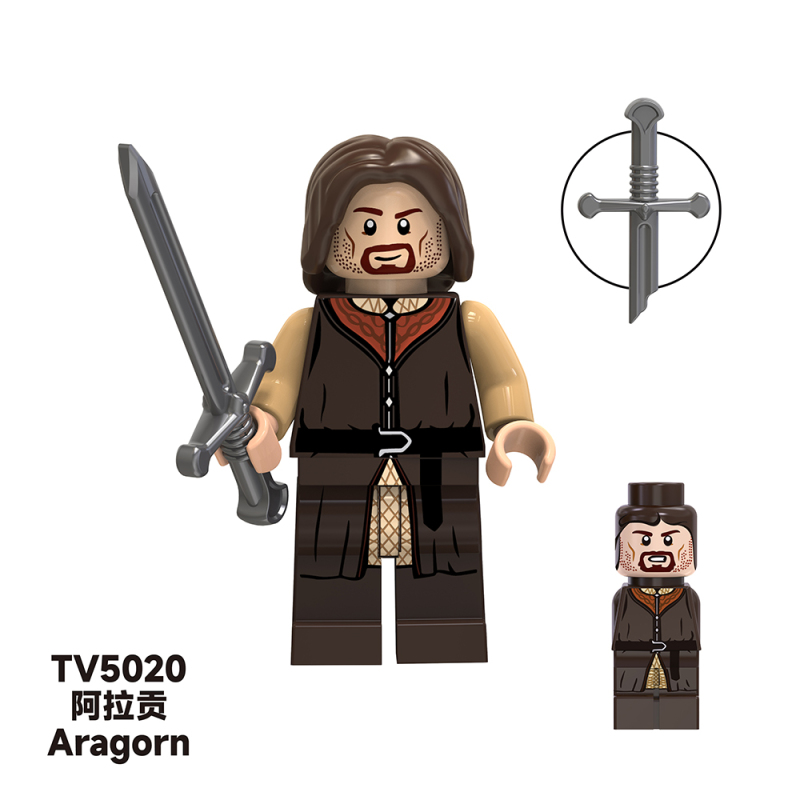 TV6403 Lord of Rings Movie Series Aragorn Arwen Undomiel Elrond Boromir Elves Legolas Tauriel Mini Plastic Education Building Blocks Kids Toys