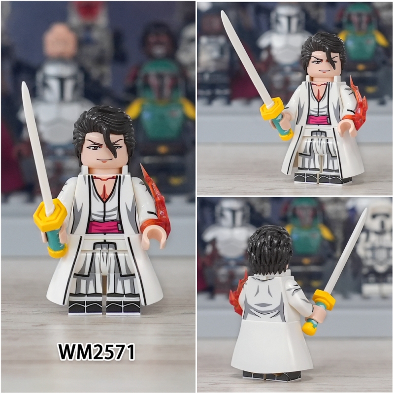 WM6164 Hot Japanese Cartoon Comic Zaraki Kenpachi Kurosaki Ichigo Ulquiorra cifer Yhwach Yamamoto Genryuusai Blocks Toys