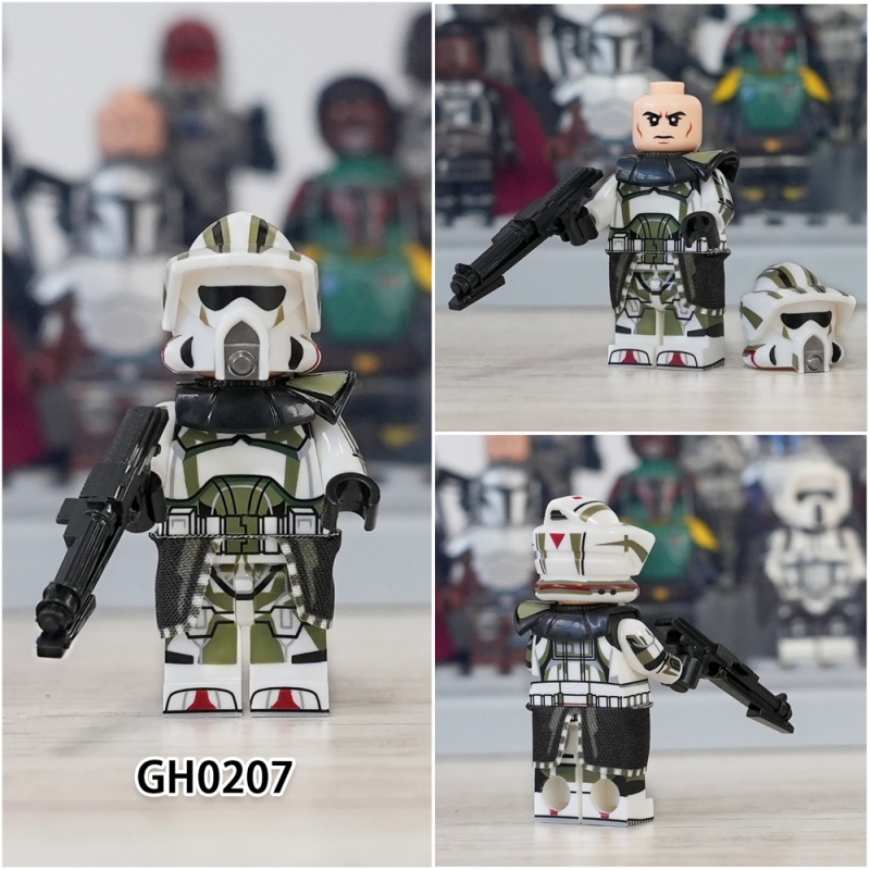G0127 Star Wars Movie ARF Commander Trauma 91st Corps Lightning Squadron Trooper Jungle Camo Plastic Building Blocks For Children Toys