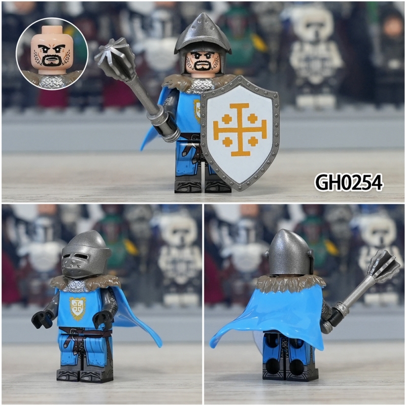 Medieval Soldier Collection Figure Knights of Jerusalem Knights of Tripoli Mini Bricks Building Block Figure Plastic Toy G0133