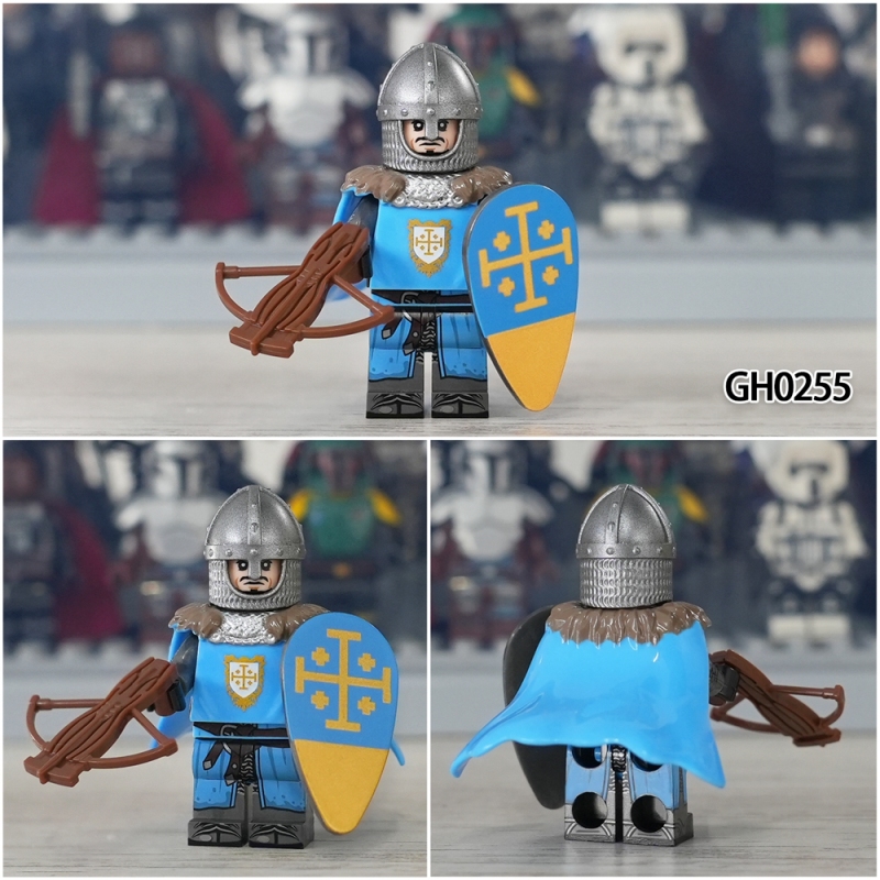 Medieval Soldier Collection Figure Knights of Jerusalem Knights of Tripoli Mini Bricks Building Block Figure Plastic Toy G0133