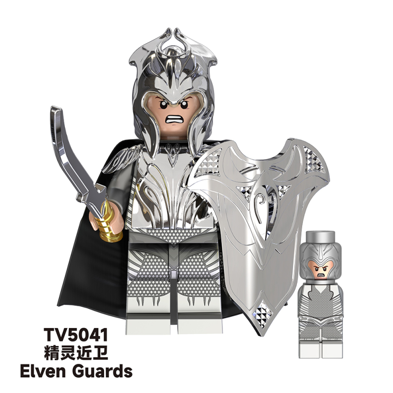 TV6404 TV6405 TV6406 Medieval Noldo Warrior Guards Elrond Noldo Archer Famous Movie Characters Educational Collect Building Blocks Kids Toys