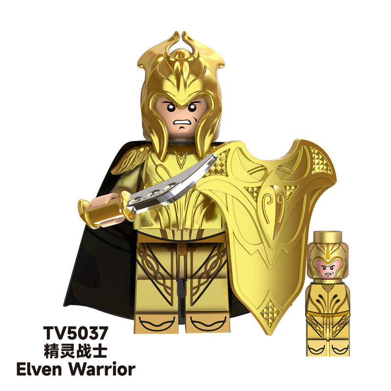 TV6404 TV6405 TV6406 Medieval Noldo Warrior Guards Elrond Noldo Archer Famous Movie Characters Educational Collect Building Blocks Kids Toys