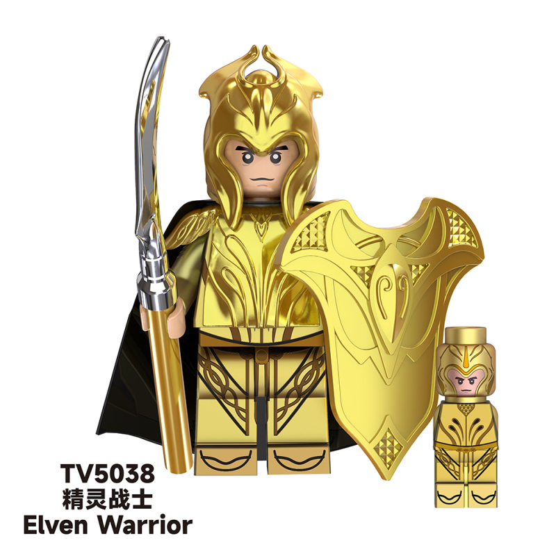 TV6404 TV6405 TV6406 Medieval Noldo Warrior Guards Elrond Noldo Archer Famous Movie Characters Educational Collect Building Blocks Kids Toys