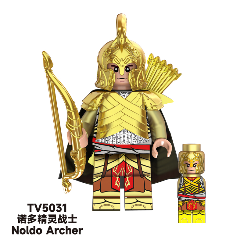 TV6404 TV6405 TV6406 Medieval Noldo Warrior Guards Elrond Noldo Archer Famous Movie Characters Educational Collect Building Blocks Kids Toys