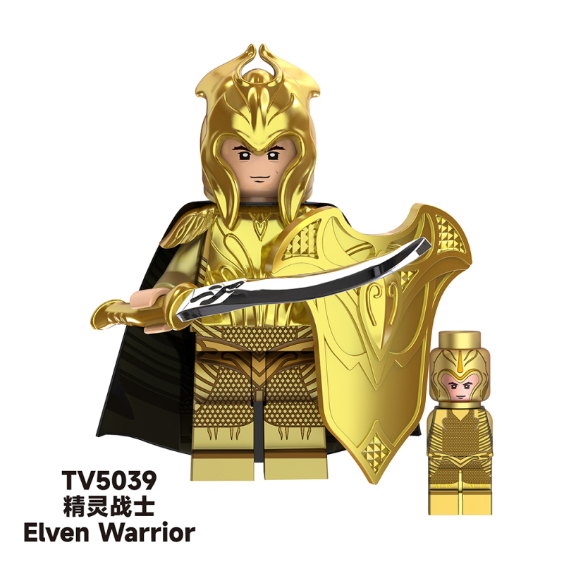 TV6404 TV6405 TV6406 Medieval Noldo Warrior Guards Elrond Noldo Archer Famous Movie Characters Educational Collect Building Blocks Kids Toys