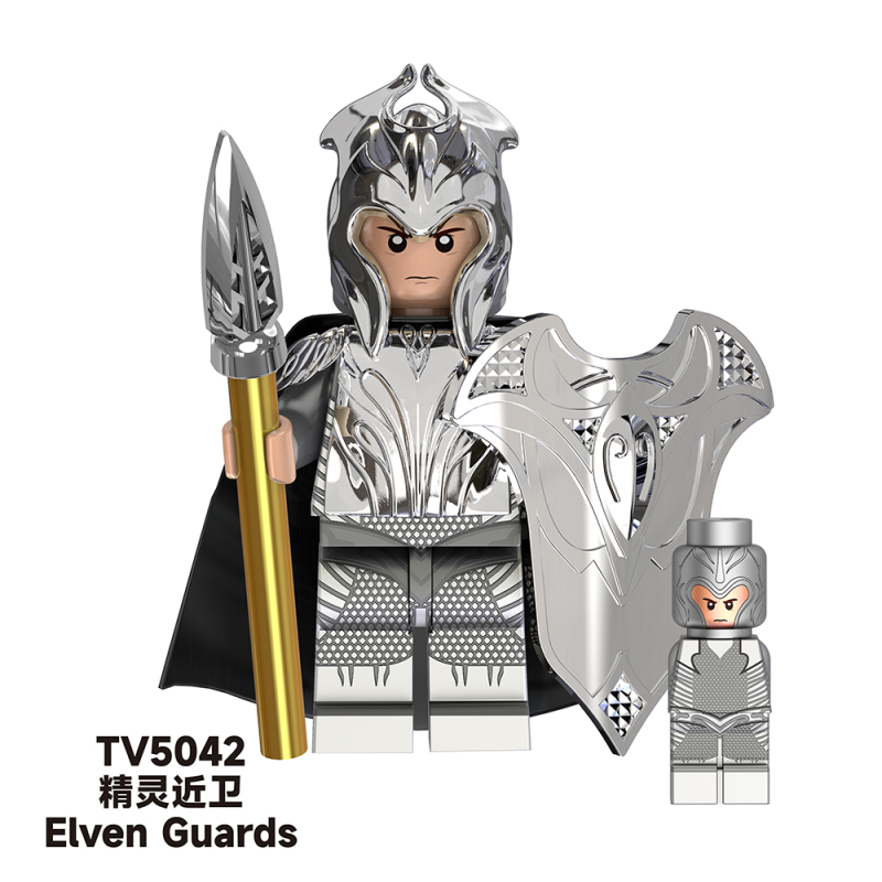 TV6404 TV6405 TV6406 Medieval Noldo Warrior Guards Elrond Noldo Archer Famous Movie Characters Educational Collect Building Blocks Kids Toys