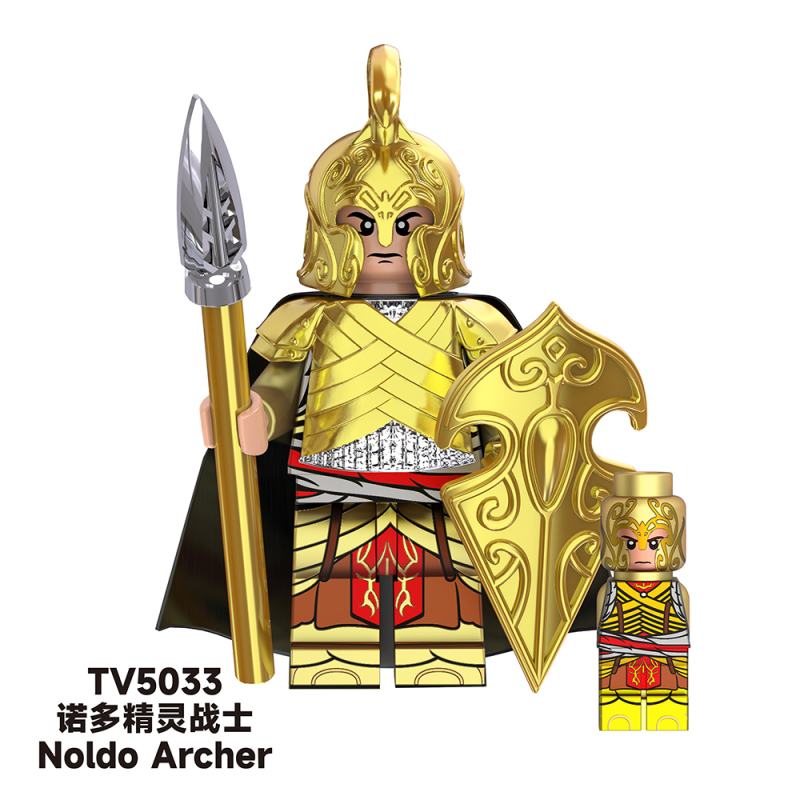 TV6404 TV6405 TV6406 Medieval Noldo Warrior Guards Elrond Noldo Archer Famous Movie Characters Educational Collect Building Blocks Kids Toys