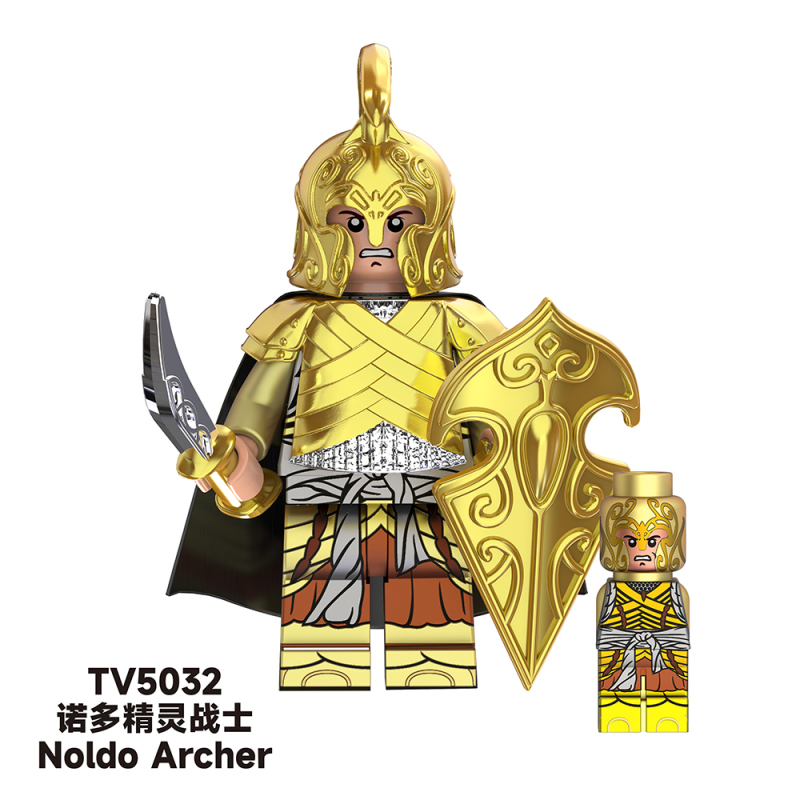TV6404 TV6405 TV6406 Medieval Noldo Warrior Guards Elrond Noldo Archer Famous Movie Characters Educational Collect Building Blocks Kids Toys