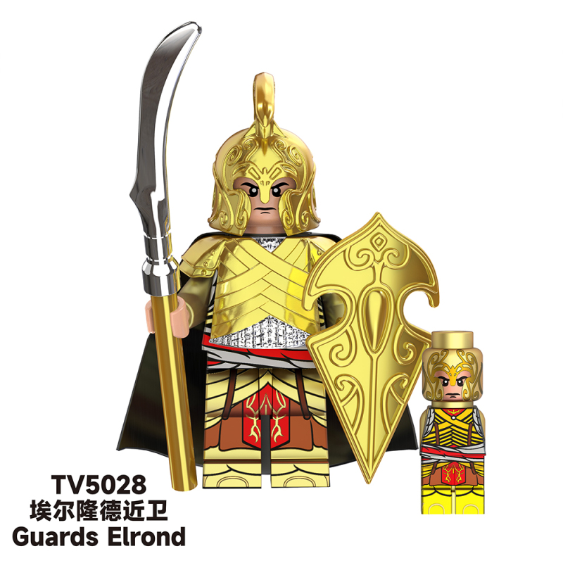 TV6404 TV6405 TV6406 Medieval Noldo Warrior Guards Elrond Noldo Archer Famous Movie Characters Educational Collect Building Blocks Kids Toys