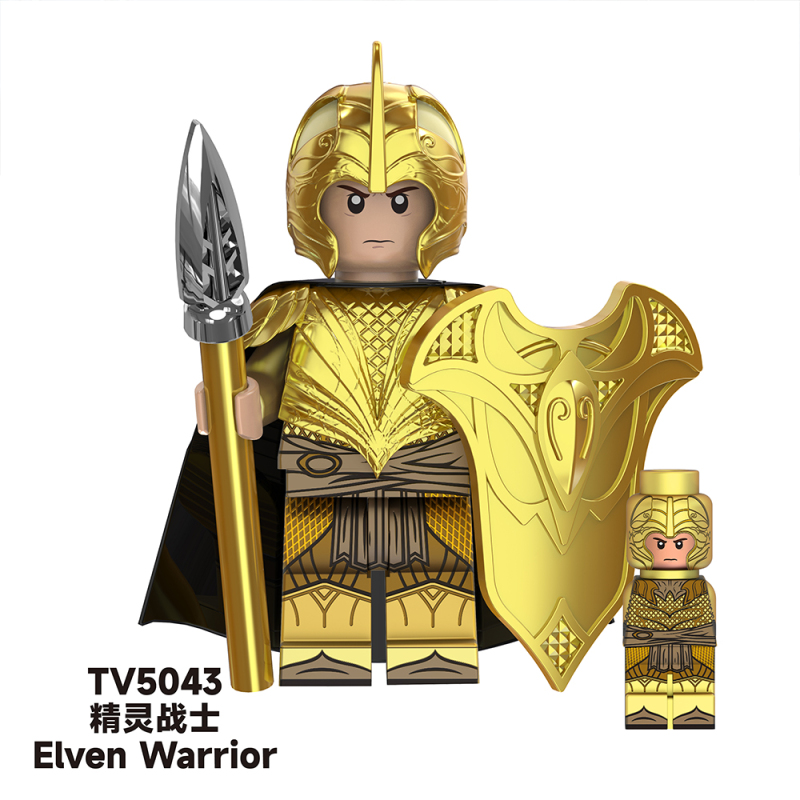 TV6404 TV6405 TV6406 Medieval Noldo Warrior Guards Elrond Noldo Archer Famous Movie Characters Educational Collect Building Blocks Kids Toys