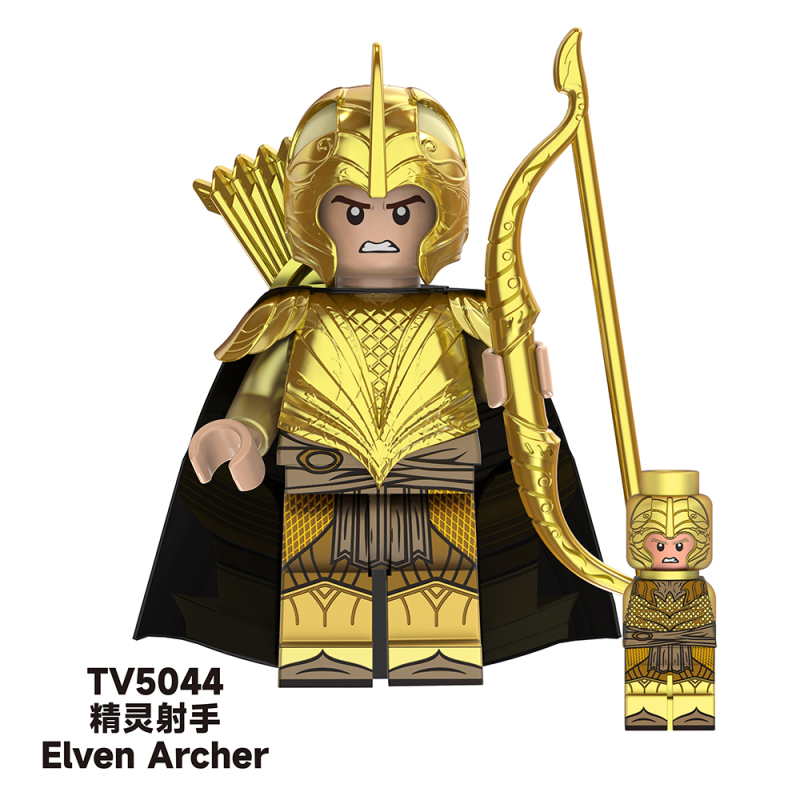 TV6404 TV6405 TV6406 Medieval Noldo Warrior Guards Elrond Noldo Archer Famous Movie Characters Educational Collect Building Blocks Kids Toys