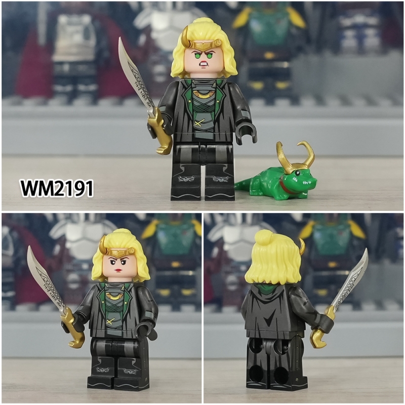 WM6119 NEW Classic Loki Kid Loki Sylvie Kang the Conqueror Mobius TVA agent mini toys Diy Building Blocks Sets Model Toys for Kid