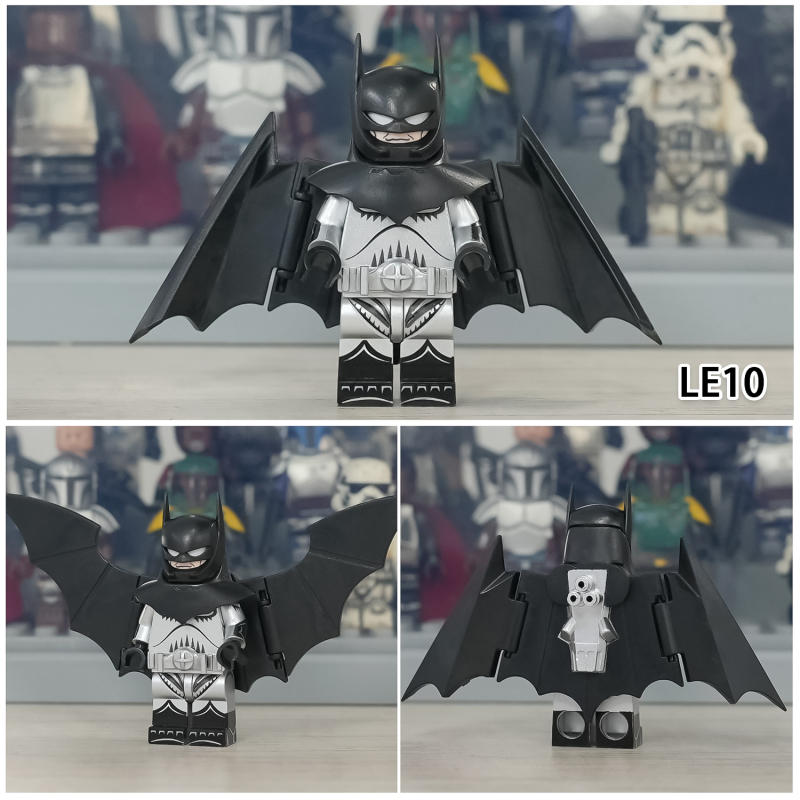 LE10 LE11 LE12 Super Heroes DC Movie Character Kingdom Come Bat Bruce Wayne Man Assemble Building Block Small Toy