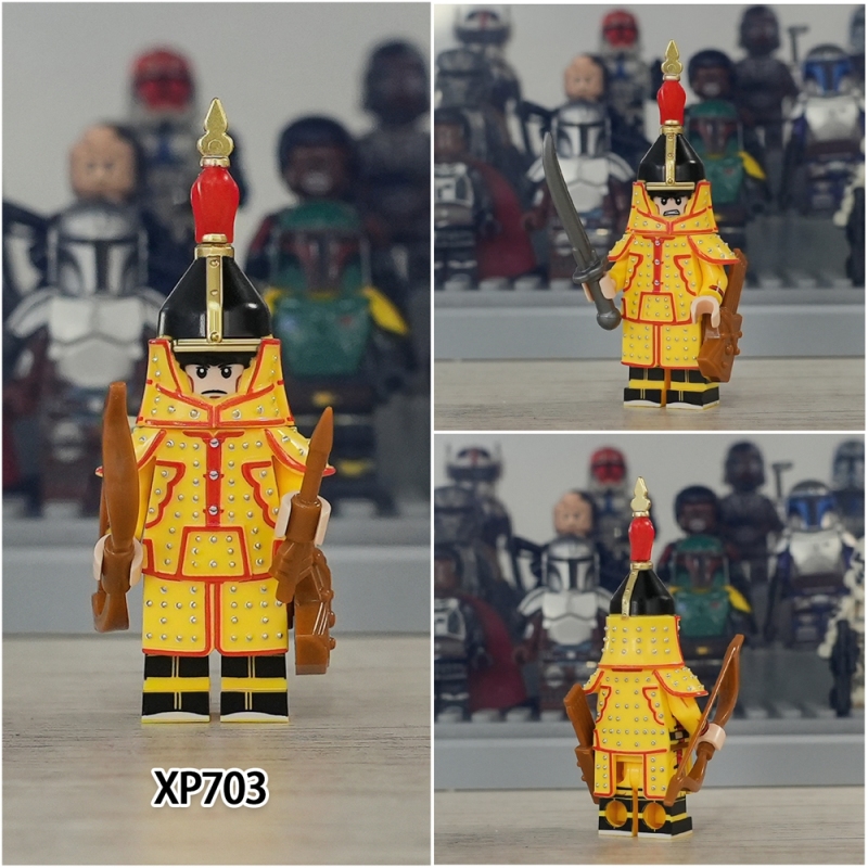 KT1095 china Qing Dynasty soldiers Eight Banners Building blocks brick Educational Toy for Kids Boys girls