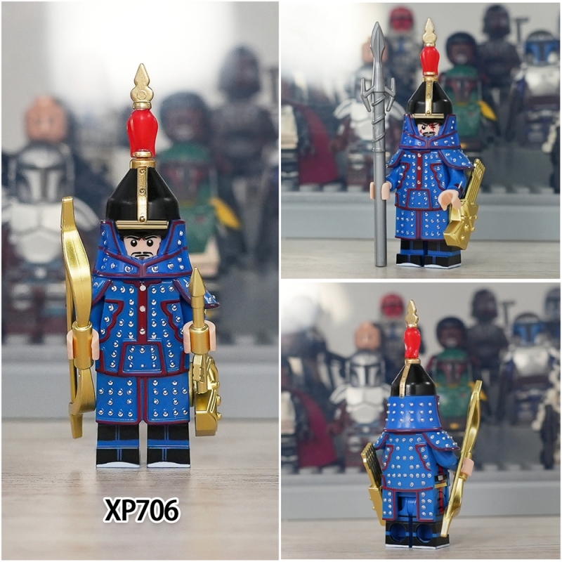 KT1095 china Qing Dynasty soldiers Eight Banners Building blocks brick Educational Toy for Kids Boys girls