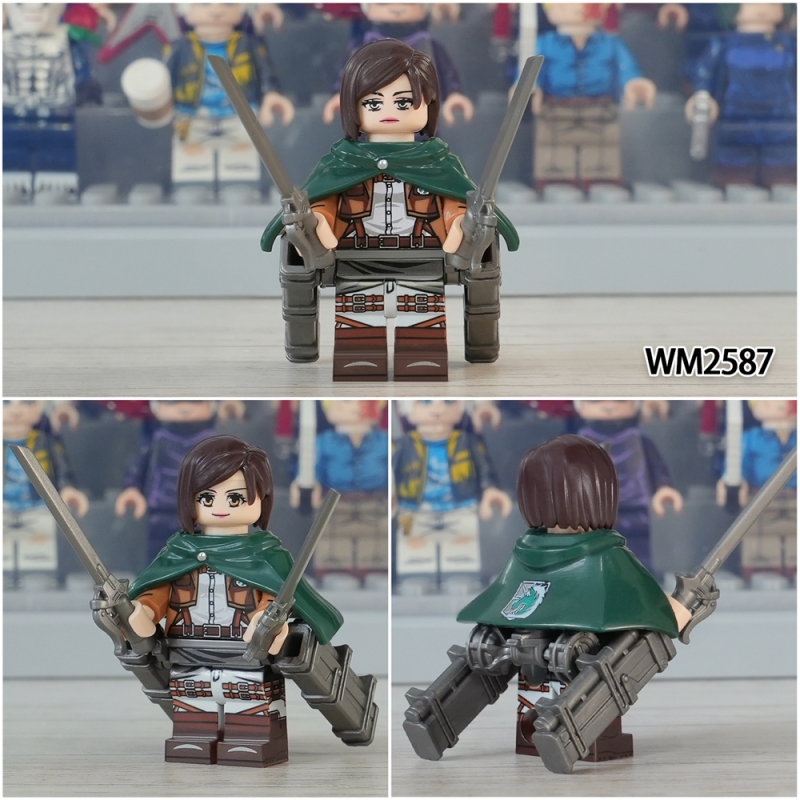 WM6166 Blocks Attack On Titan Japanese Anime Eren Jaeger Armin Levi Erwin Ackerman Military Police Regiment Collect Kids Toys