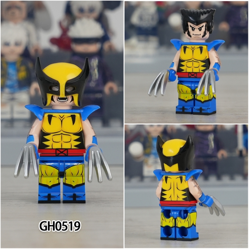 G0166 Super Heroes Movie James Howlett Magneto Cyclops Beast Gambit Assemble Building Block Action Figure Collection Toy Bricks