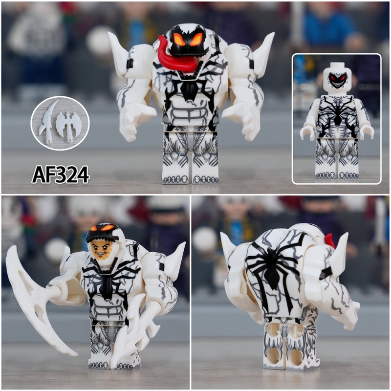 AF321-326 Venom Carnage Riot Anti-Venom Super Heroes Movie Assemble Educational Plastic Model Building Blocks for Kids Gift Toys