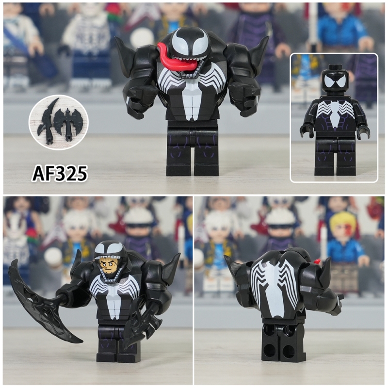 AF321-326 Venom Carnage Riot Anti-Venom Super Heroes Movie Assemble Educational Plastic Model Building Blocks for Kids Gift Toys
