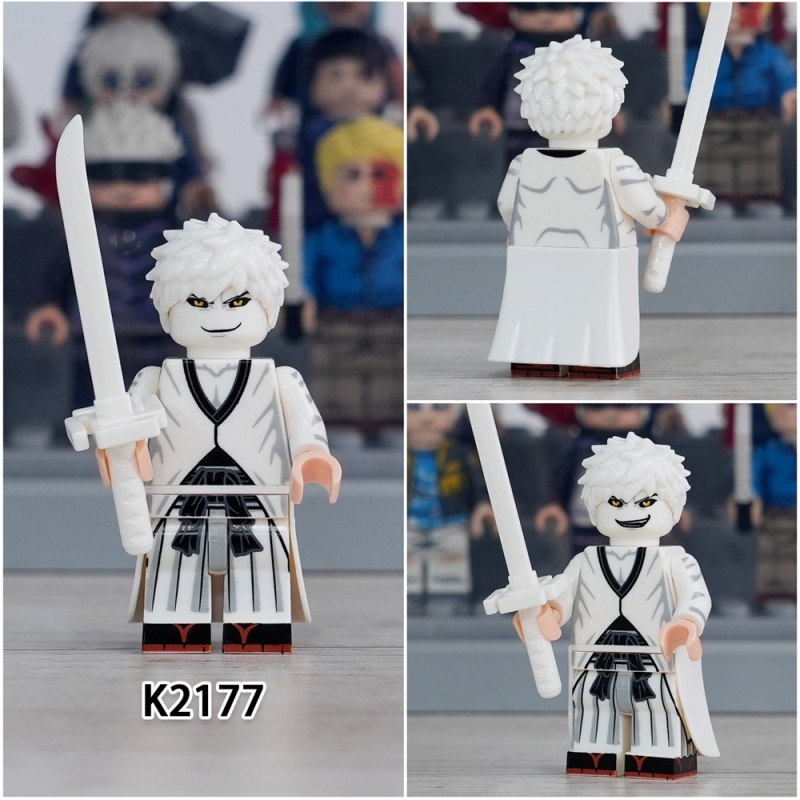 KDL824 Japanese Anime Kurosaki Ichigo Zangetsu Ulquiorra Cartoon BLEACH Assembled Building Block Plastic Toy for Kids