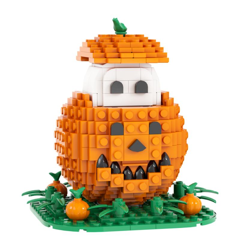 414Pcs Building Block MOC1390 Halloween Pumpkin Ghost MOOXI Bricks Creative Action Model Educational Kids Toys For Birthday Gift