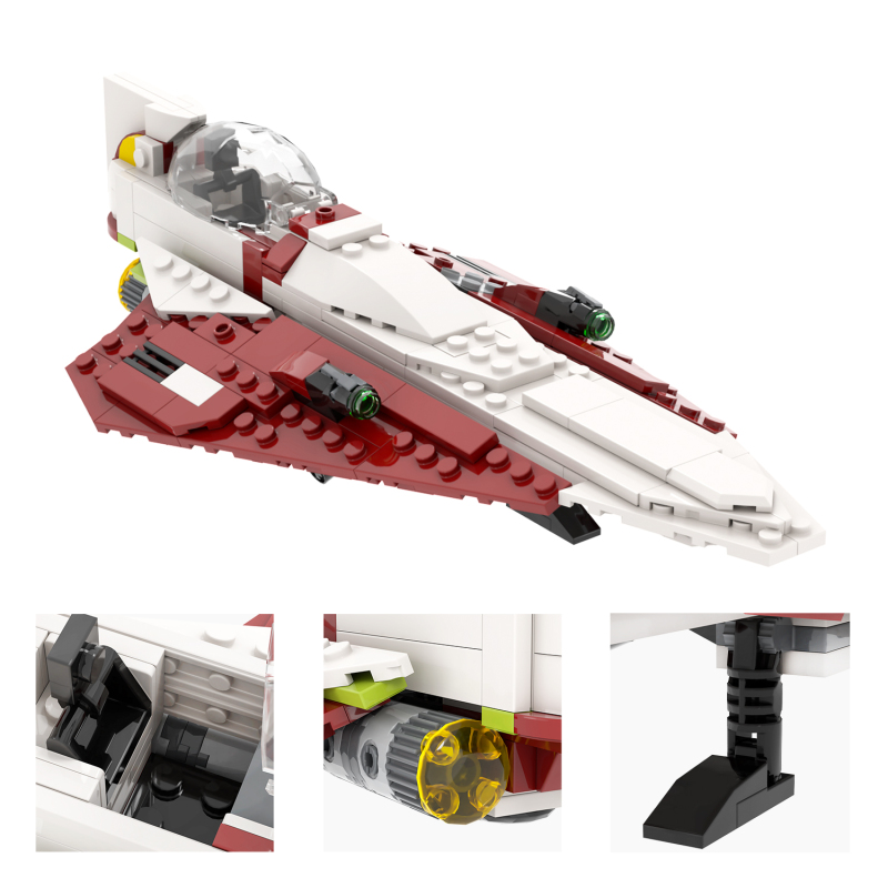 261Pcs MOC2193 Jedi Starfighter Building Blocks Bricks Sci-Fi Interstellar War Assembly Model Educational Sets Kids Gift Toys