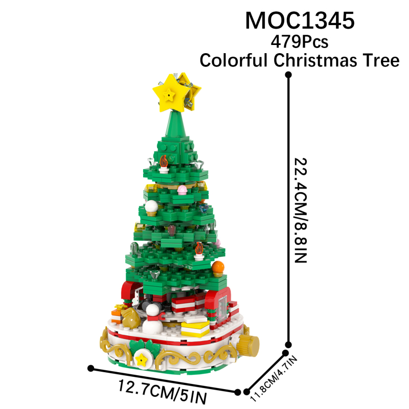 479PCS MOC1345 Christmas Tree Building Kits Stocking Decorative Ornaments Toys Building Bricks sets kids toys christima gift Ornaments