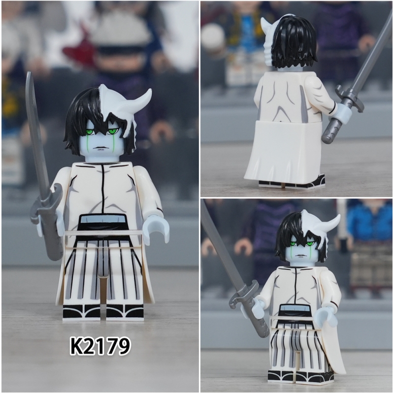 KDL824 Japanese Anime Kurosaki Ichigo Zangetsu Ulquiorra Cartoon BLEACH Assembled Building Block Plastic Toy for Kids