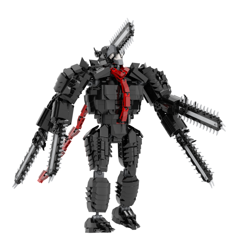 MOC1318 Chainsaw Demons Terrible 1554Pcs Bricks Compatible Anime Character Action Model Creative Building Blocks Kids Gift Toys