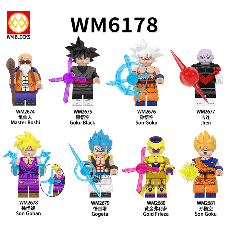 WM6178 Blocks Dragones Master Roshi Goku Jiren Gogeta Ball Anime juguetes mini toys building blocks sets Toys for kids