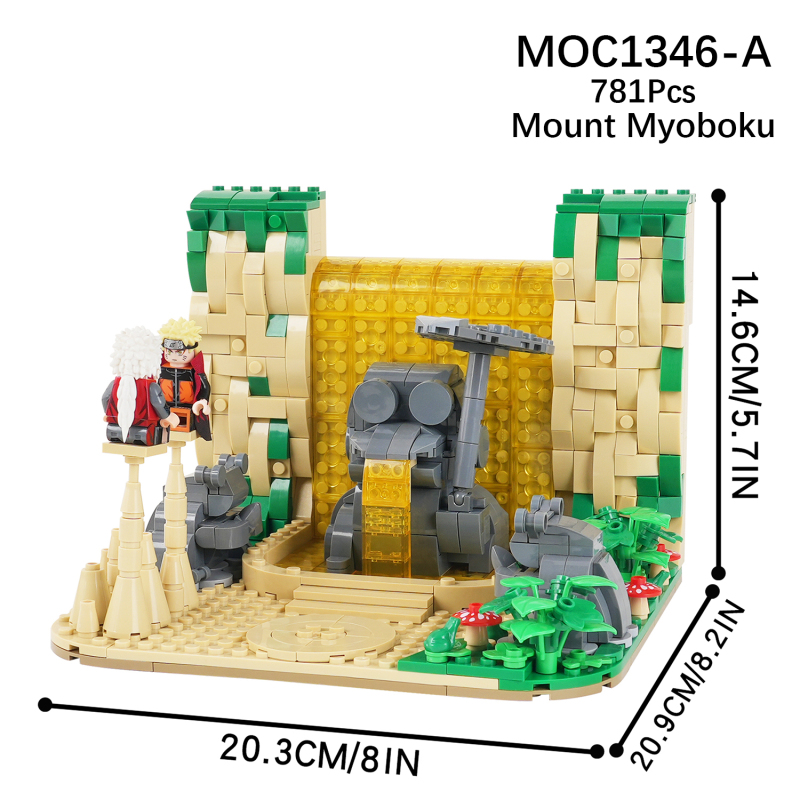 MOC1346 Mount Myoboku Animation Scenes Hokage 779Pcs Bricks Construction Building Blocks Room Decoration Gift Toys For Kids