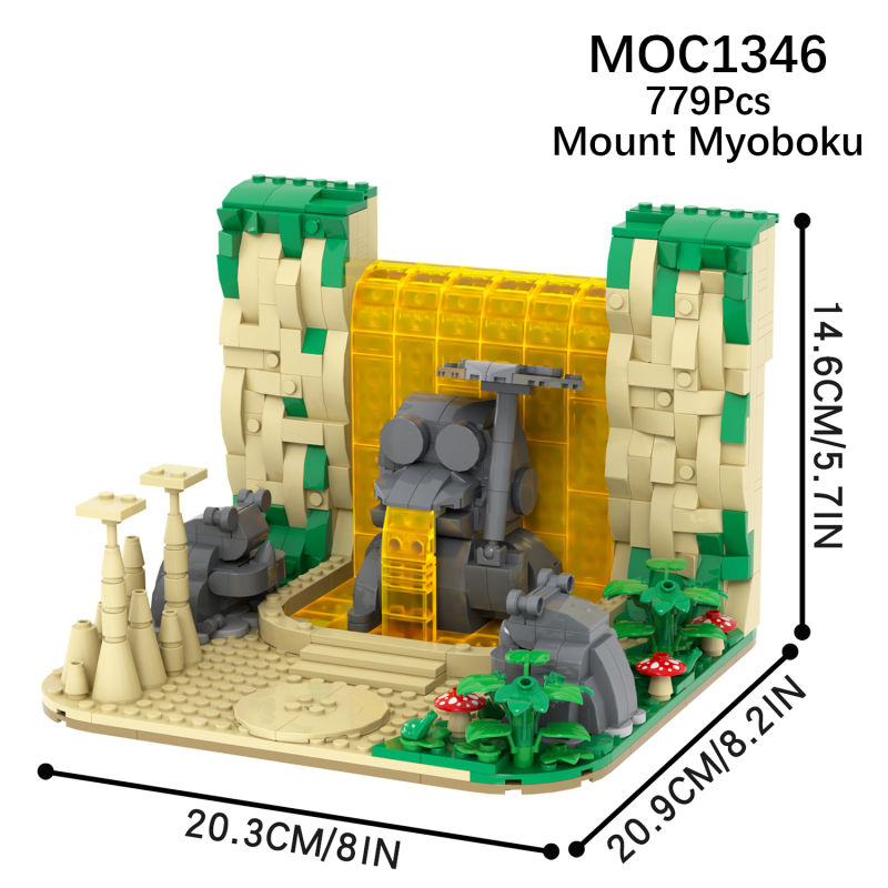 MOC1346 Mount Myoboku Animation Scenes Hokage 779Pcs Bricks Construction Building Blocks Room Decoration Gift Toys For Kids