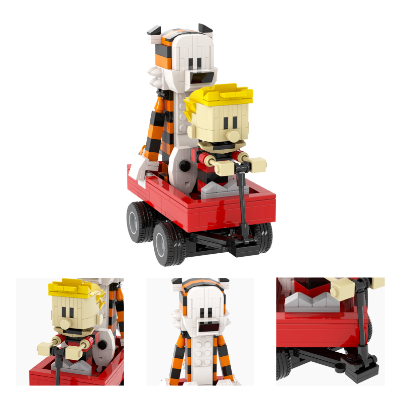 MOC1348 Horror Calvin and Hobbes Anime MOC 439PCS Building Block Collect Toy Bricks
