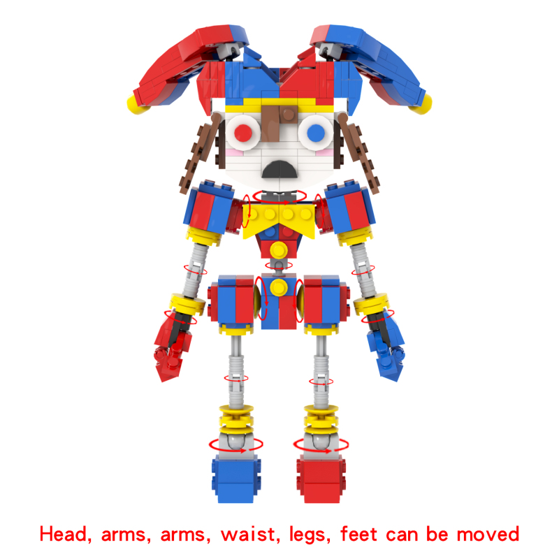 The Amazing Digital Circus Characters MOC1417 MOC1418 Pomni Caine Creativity Assembles Cartoon Building Blocks Kids Gift Toys