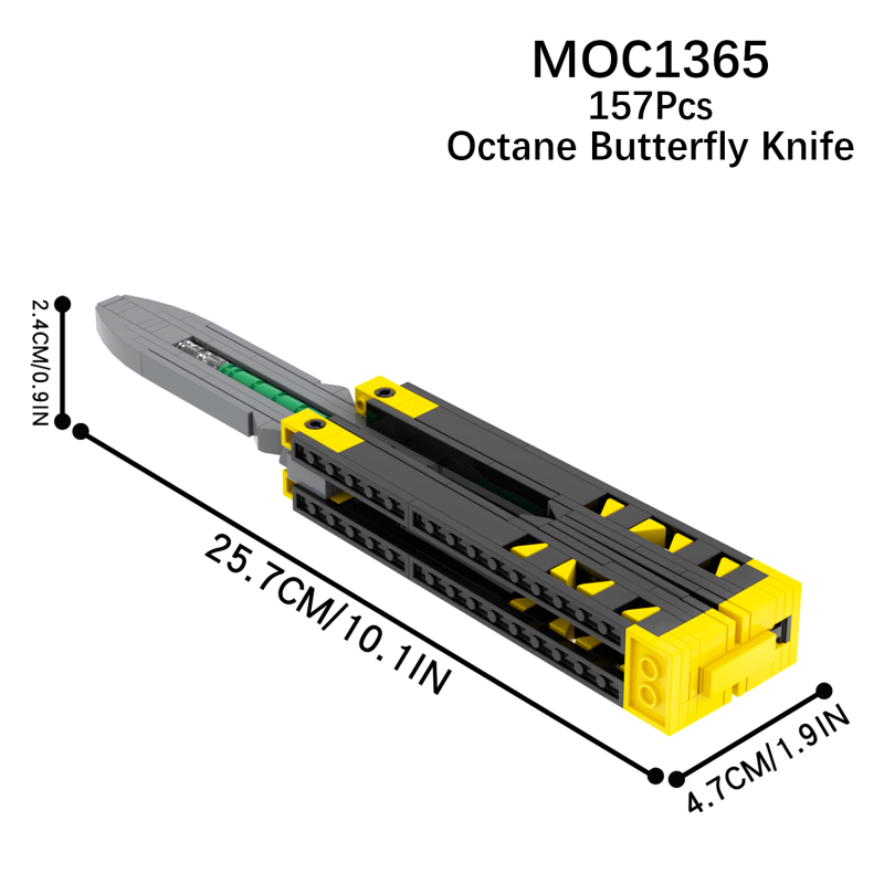 MOC1365 Butterfly Knife Blocks 157pcs Building Sets MOC Brick Action Building Blocks Sets Model Toys
