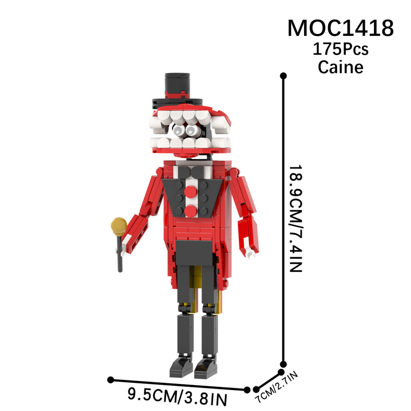 Digital circus Caine Building Sets MOC Brick Action Figs Diy Building Blocks Sets Model Toys for Kid MOC1418 175pcs
