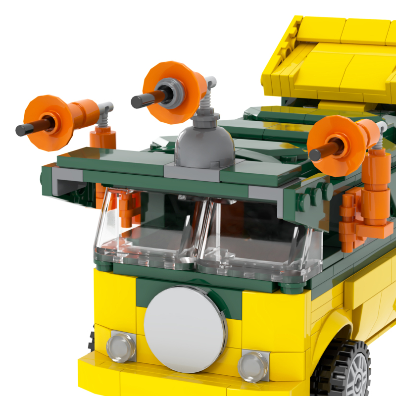 MOC1393 TMNTed Pizza Car Party Van building bricks juguetes para los ninos educational toys building block sets brinquedos