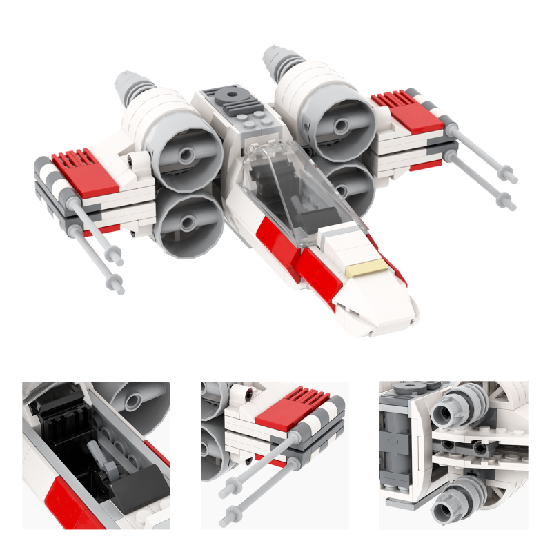 MOC2197 X-Wing Starfighter 311Pcs Bricks With Luck Skywalker Space Wars Movie Assembly Collect Building Blocks Kids Gift Toys