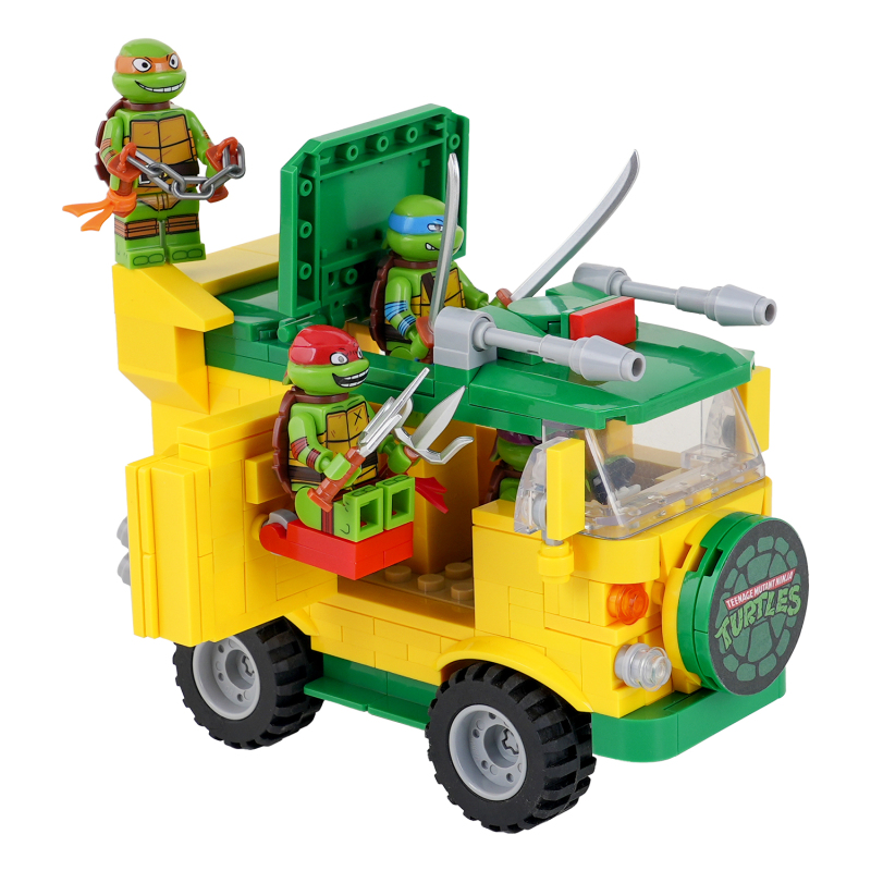 MOC1385 MOOXI Teenage Mutant Ninja Pizza Cart Sewer Leonardo Da Vinci Raphael Donatello Mikey Action Movie Building Blocks for Kids Toys