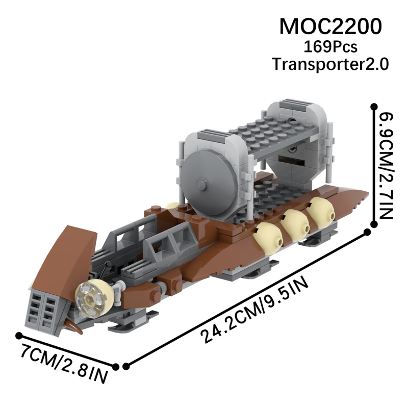 MOC2200 MOC2200-A SW 169pcs/174PCS Transporter 2.0 Plastic Building Blocks Kids Gift Toy with Colorful package