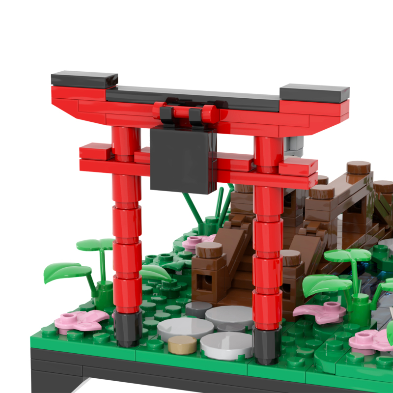 MOC3036 Japanese Bonsai Garden Model Building Blocks City Farm Building Block sets for Kids MOC Bricks Parts Toys Building Kit
